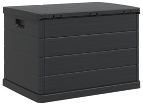 vidaXL Κουτί Αποθήκευσης Κήπου - Ανθρακί, 77.5 x 54.5 x 53 εκ, Πλαστικό, 170 Λ