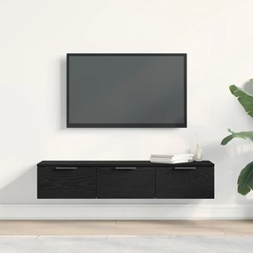 vidaXL Ντουλάπα Τοίχου Μαύρη δρυς 102 x 30 x 20 εκ. Επεξεργασμένο ξύλο