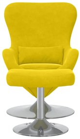 vidaXL Κάθισμα-αυγό 2 pcs Κίτρινο 63 x 73 x 90 εκ Βελούδο