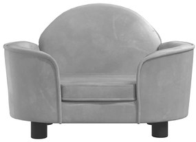 vidaXL Κρεβάτι Σκύλου Ανοιχτό Γκρι 66 x 40 x 45 εκ. Βελούδινο