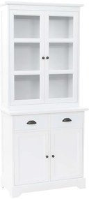 vidaXL Βιτρίνα Σαλονιού με 4 Πόρτες 80x40x180 εκ. MDF και Ξύλο Πεύκου