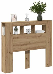 vidaXL LED κεφαλάρι Artisan Oak 120x18,5x103,5 cm Κατασκευασμένο ξύλο