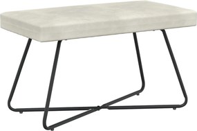 vidaXL παγκάκι Κρεμ 80 x 40 x 45 εκ. Βελούδο