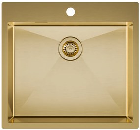 Helika Terra 100N Ένθετος Ανοξείδωτος Νεροχύτης 55x50.5mm PVD Gold