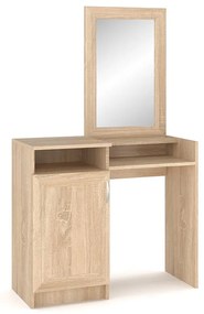 Τουαλέτα κρεβατοκάμαρας Rebecca pakoworld με καθρέπτη sonoma 90x38,5x147,5εκ