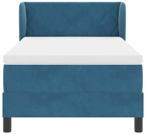 vidaXL Κρεβάτι με Ελατήρια και Στρώμα Σκούρου Γκρι 80x200 εκ. Βελούδο