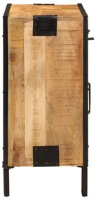 vidaXL Μπουφές 80x31x66 εκ. Μασίφ Ακατέργαστο Ξύλο Μάνγκο και Μέταλλο