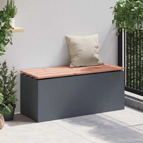 vidaXL Παγκάκι κήπου Ανθρακί 100 x 40 x 43 εκ Ατσάλι