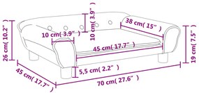 ΚΑΝΑΠΕΣ ΠΑΙΔΙΚΟΣ ΚΑΦΕ 70 X 45 X 26 ΕΚ. ΑΠΟ ΒΕΛΟΥΔΟ 3196405