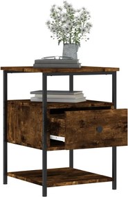 vidaXL Κομοδίνα 2 τεμ. Καπνιστή Δρυς 40 x 42 x 56 εκ. Επεξεργ. Ξύλο