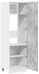 vidaXL Ντουλάπι Ψυγείου Lyon Γκρι Σκυροδέματος 60x57x207εκ.