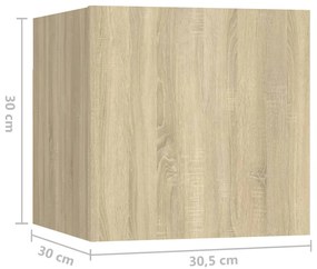 vidaXL Έπιπλο Τηλεόρασης 5 Τεμαχίων Sonoma Δρυς από Επεξ. Ξύλο