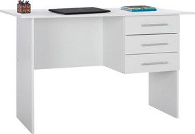 ΓΡΑΦΕΙΟ ΜΕΛΑΜΙΝΗΣ ENSLEY HM2029.05 ΜΕ 3 ΣΥΡΤΑΡΙΑ ΛΕΥΚΟ 120X60X76 εκ.