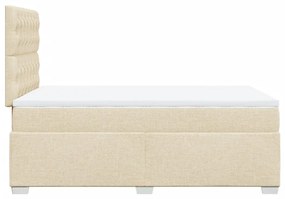 Κρεβάτι Boxspring με Στρώμα Κρεμ 120x200 εκ. Υφασμάτινο - Κρεμ