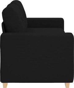 vidaXL Καναπές Διθέσιος Μαύρος 180x77x82 εκ. από Ύφασμα