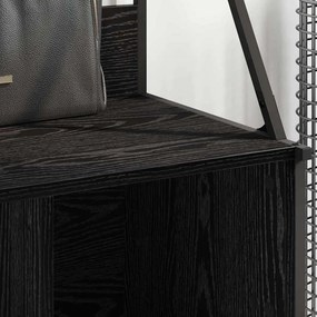 vidaXL Ράφι Ρούχων Μαύρη Οξυά 100 x 41 x 184 εκ Επεξεργασμένο ξύλο
