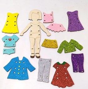 Intra απο ξύλο plywood 3mm-4mm πάχος - Παιχνίδι παζλ Παιχνίδι παζλ Προσχολικής ηλικίας για κορίτσια με κορδόνια Δίασταση 30x30 cm Intraeaxys-eo4q06g7