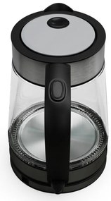 Βραστήρας γυάλινος Tesla КТ300Х, 2200W, 1.7 Lt, Ανοξείδωτη καλυμμένη αντίσταση, Έλεγχος STRIX, Μαύρο χρώμα