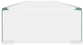 vidaXL Βάση Τηλεόρασης/Οθόνης Διάφανη 110 x 30 x 13 εκ. Γυάλινη