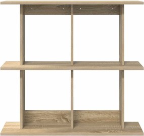 vidaXL Ράφι Τοίχου Επιτοίχιο Sonoma Δρυς 80 x 20 x 75 εκ