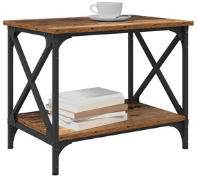 vidaXL Τραπεζάκι Πλευράς Παλιό ξύλο 55 x 38 x 45 εκ Επεξεργασμένο ξύλο