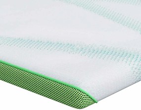 vidaXL Στρώμα επικάλυψης Λευκό και Πράσινο 100 x 200 cm