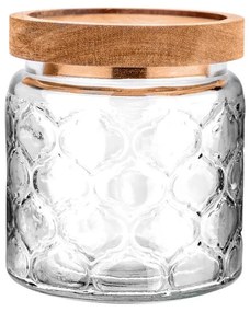 ESTIA ΔΟΧΕΙΟ ΑΠΟΘΗΚΕΥΣΗΣ ALLURE ΓΥΑΛΙΝΟ 500ml 11x10cm ΑΝΑΓΛΥΦΟ