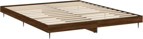 vidaXL Πλαίσιο Κρεβατιού Χωρ. Στρώμα Καφέ Δρυς 200x200 εκ Επεξ. Ξύλο