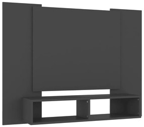 vidaXL Έπιπλο Τηλεόρασης Τοίχου Γκρι 120 x 23,5 x 90 εκ. Μοριοσανίδα