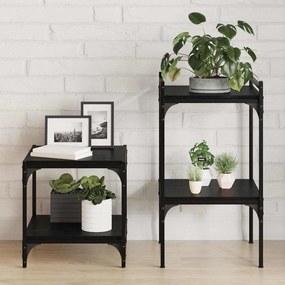 vidaXL Ράφι Βιβλίων 4 pcs Μαύρο 40 x 40 x 1,5 cm Επεξεργασμένο ξύλο