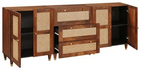 vidaXL Σετ Μπουφέ 3 pcs Καφέ 180 x 33 x 75 εκ. Μασίφ ξύλο μάνγκο
