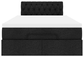 Οθωμανικό κρεβάτι με στρώμα Μαύρο 120x190 cm Ύφασμα 3311527