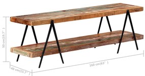 vidaXL Έπιπλο Τηλεόρασης 160 x 40 x 50 εκ. από Μασίφ Ανακυκλωμένο Ξύλο