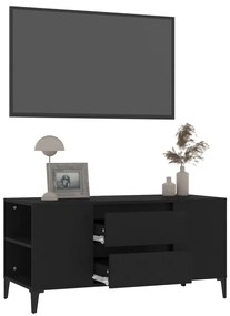 vidaXL Έπιπλο Τηλεόρασης Μαύρο 102x44,5x50 εκ. Επεξεργασμένο Ξύλο