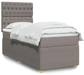 ΚΡΕΒΑΤΙ BOXSPRING ΜΕ ΣΤΡΩΜΑ TAUPE 90X190 ΕΚ.ΥΦΑΣΜΑΤΙΝΟ 3294222