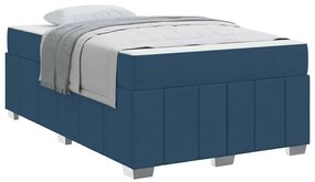 vidaXL Σκελετός Κρεβατιού με στρώμα Μπλε 120 x 200 cm ύφασμα