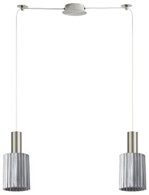 Φωτιστικό Οροφής  SE21-NM-4-GL1-NM2 ADEPT TUBE Nickel Matt Pendant Smoked Glass+ - 51W - 100W - 77-8395