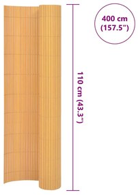vidaXL Περίφραξη Κήπου Διπλής Όψης Κίτρινη 110 x 400 εκ.