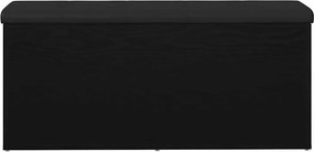 vidaXL Παγκάκι με αποθήκευση Μαύρη δρυς 102 x 42 x 45 εκ.
