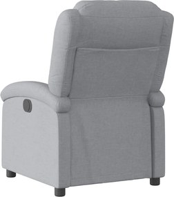 vidaXL Πολυθρόνα Ανακλινόμενη Ηλεκτρική Ανοιχτό Γκρι Υφασμάτινη