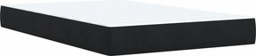 vidaXL Κρεβάτι Boxspring με Στρώμα Μαύρο 120 x 200 εκ. Βελούδινο
