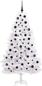 vidaXL Τεχνητό Χριστουγεννιάτικο Δέντρο με Άξονα με βάση Λευκό 180 cm