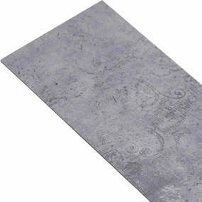 vidaXL Πλάκες Δαπέδου 36 pcs Γκρι Τσιμέντο 5,02 m² PVC