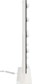 vidaXL Καθρέφτης Vanity LED Λευκό 44 x 10 x 53 εκ Γυαλί και Χάλυβας