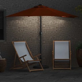 vidaXL Ομπρέλα Κήπου Τερακότα 294 x 150 x 224 εκ
