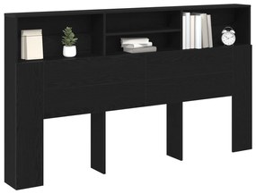vidaXL Κεφαλάρι Μαύρης Βελανιδιάς 180 x 19 x 103,5 εκ