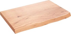 vidaXL Επιφ Τραπεζιού Αν Καφέ 60x40x(2-4)εκ. Επεξ. Μασίφ Ξύλο Δρυός