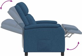 vidaXL Αναπαυτική Καρέκλα Μπλε Ύφασμα