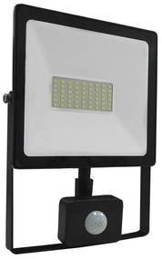 BLACK SENSOR LED SMD FLOOD LUMINAIRE IP66 50W 6000K 4500Lm 230V RA80 - Q5060S - 6000K - Q5060S