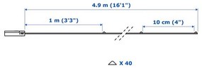 VISSVASS γιρλάντα LED 40 λαμπτ. Εσωτ.χώρου/μπαταρία 404.141.02